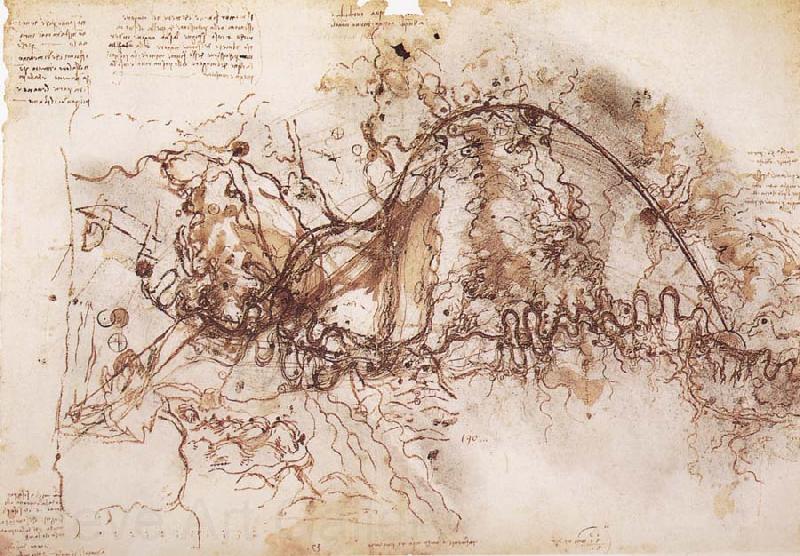 LEONARDO da Vinci Plan fur a canal to the evasion of the Arno